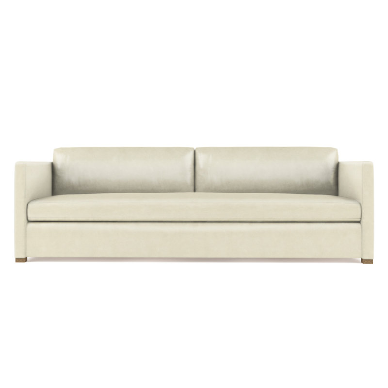 Madison Sofa, 33" H x 96" W x 38" D, Weathered, Vintage Leather Alabaster