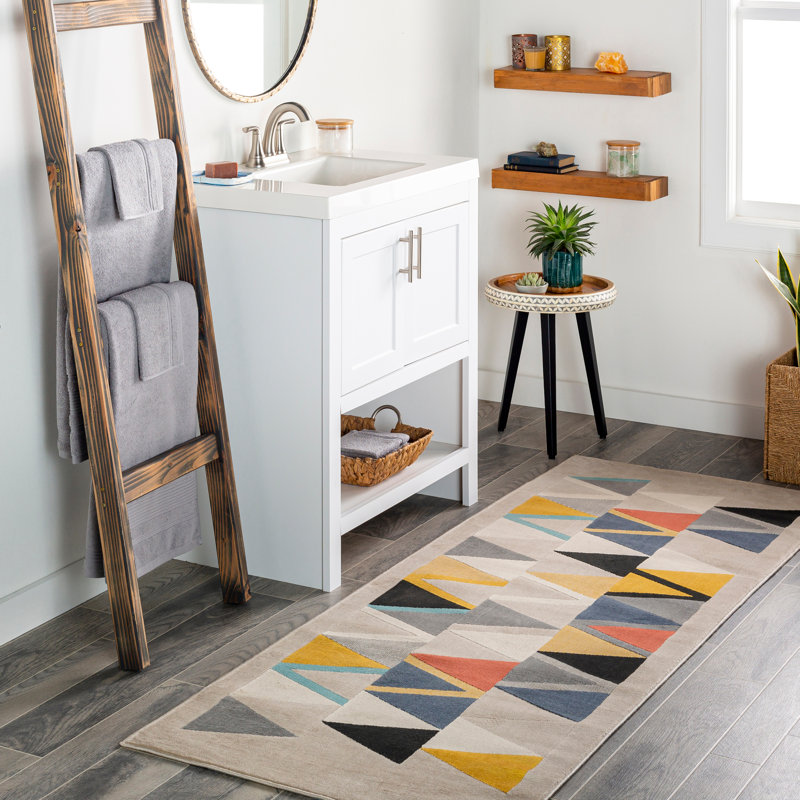 Fiqueroa Geometric Area Rug, Runner 80 x 220cm
