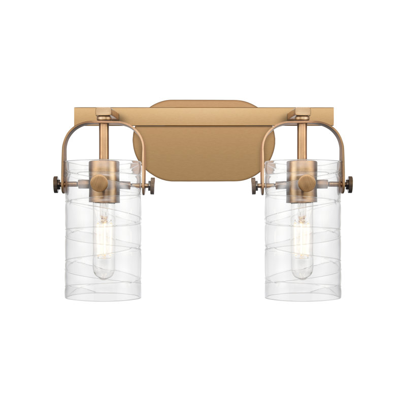 Éclairage pour meuble-lavabo mural 7 po Smethport, Tourbillon déco, Nickel satiné, H 7 po x l 3,88 po x P 3,88 po