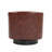 Applewold Upholstered Red Brown Faux Leather Swivel Barrel Chair with Solid Wood Base-1492187570