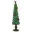 Décoration d'arbre de Noël vert scintillant avec cardinaux rouges-73908936