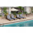 Outdoor Chaise Lounge Chair With 6-Position Adjustable Backrest,Acacia Solid Wood,TEAK COLOR (Only LOUGNE FRAME, Not Include Cushion)