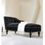 Chaise longue de chambre et de salon en velours et bois de bouleau de style campagnard américain