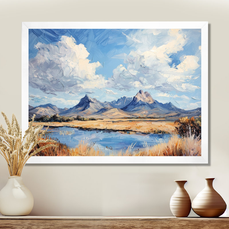 Davis Mountains In Texas II - Texas, impression d'art mural, Reproduction encadrée d'une seule photo sans pass, Blanc