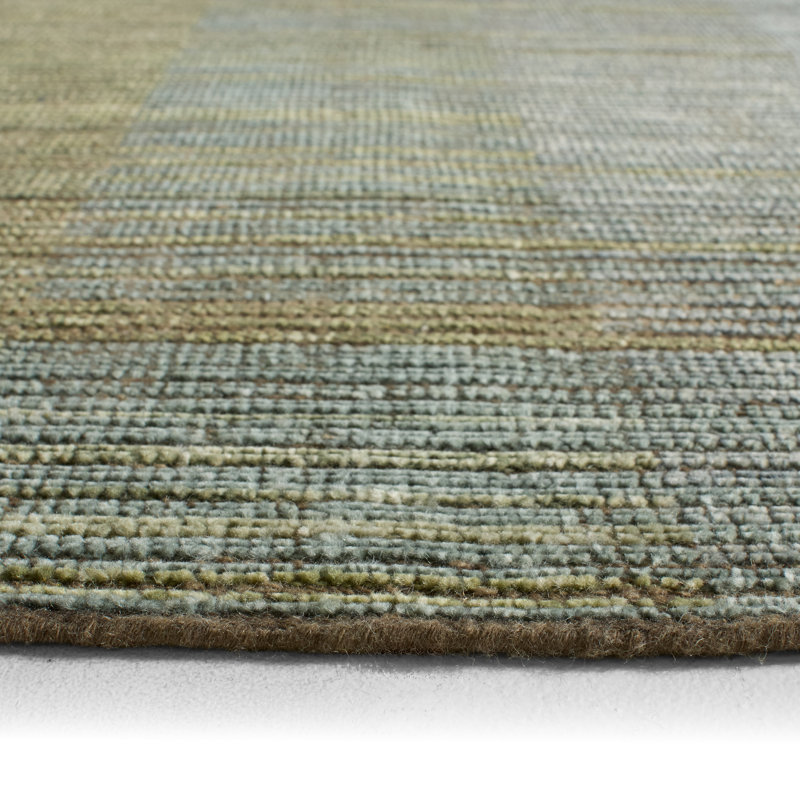 Jaipur Living Alita BEZ09 Handknot Color Block Blue/Green Area Rug (6'X9'), Rectangle 9' x 12'