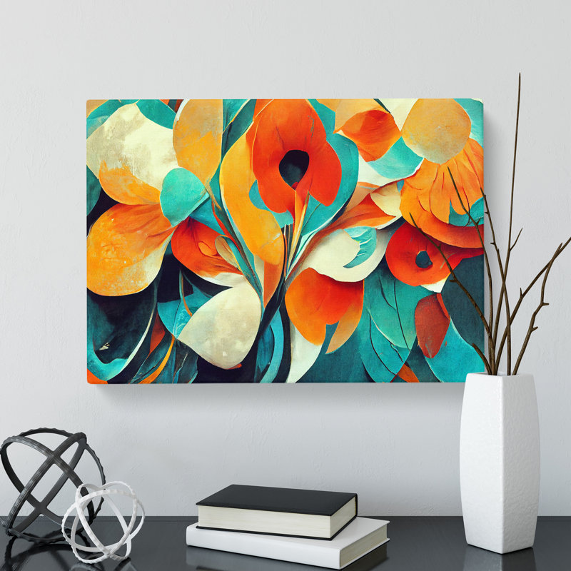 Floral Abstract Art Vol.1 - Wrapped Canvas, 35cm H x 50cm W x 3cm D