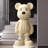 Resin bear decorative piggy bank statue