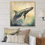 «Graceful Whale - Animals», reproduction d'art sur toile-676797730-676797731