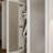 Storage Cabinet With Frosted-Glass-Door And 2 Drawers