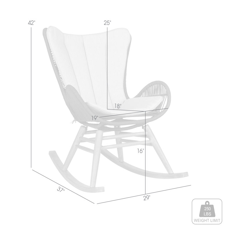 Cabane Wood Outdoor Chair with Sunbrella® Cushions, Light Gray/Black