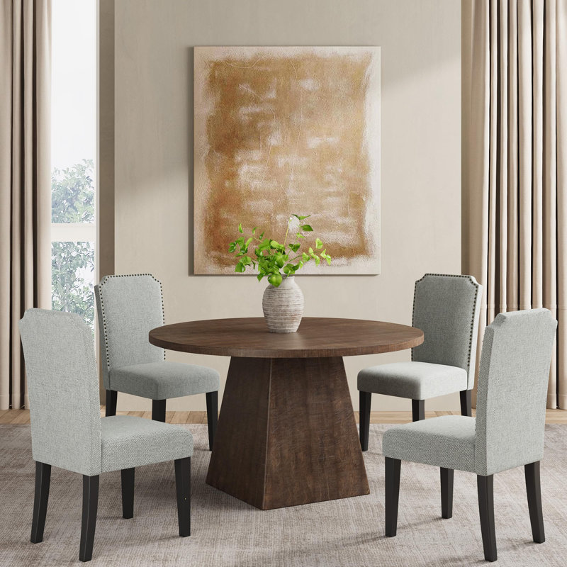Ensemble de table de salle à manger 47 po Farmhouse, 5 Pieces: Table, 4 Chairs