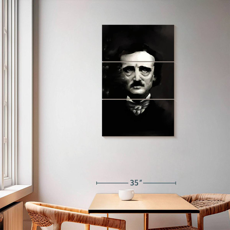 Keiraleigh, Edgar Allan Poe, portrait sombre, H 57 po x l 36 po
