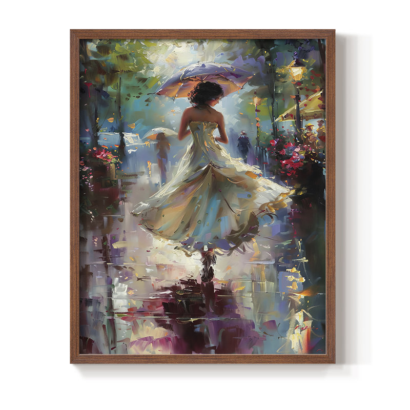 Reproduction encadrée WOMEN Series CMX III - bois massif, H 11 po x l 9 po, Noyer