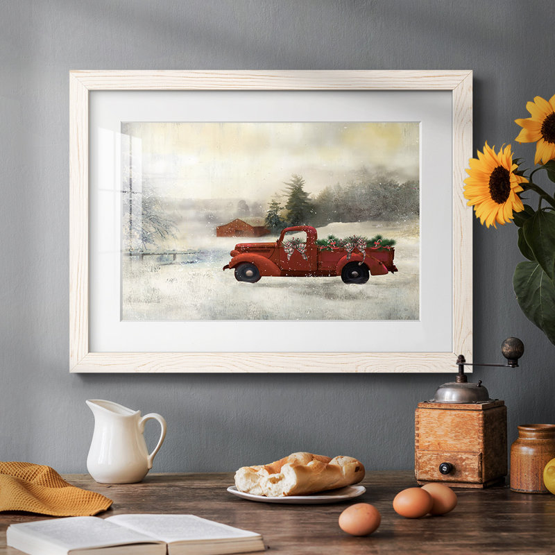 Red Barn Winter, Blanc, H 14 po x l 20 po x P 1,5 po