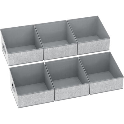Fabric Closet Storage Bins – Collapsible Trapezoid Organizers With Handles – Storage Cubes For Shelves, Purses, Toys, Books, Towels, And Socks