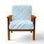 Chaise rembourrée Coastal Blue - White Glacier Lines-1555479266