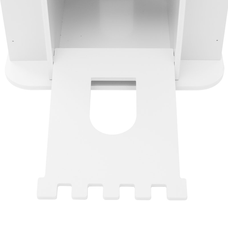 Book Display Shelf Rotating Children's Bookshelf Free Standing Standing Bookshelf, White