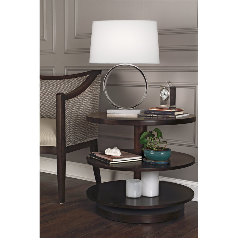 Logan Lamp, Black Painted Opaque Parchment