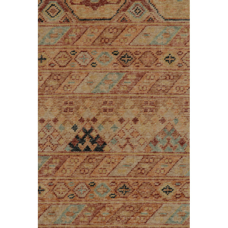 Distressed Homage Handmade Kilim Wool Geometric Area Rug, Rectangle 6' x 9'