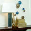 4 Piece Glass Wall Mushroom Set-Metallic