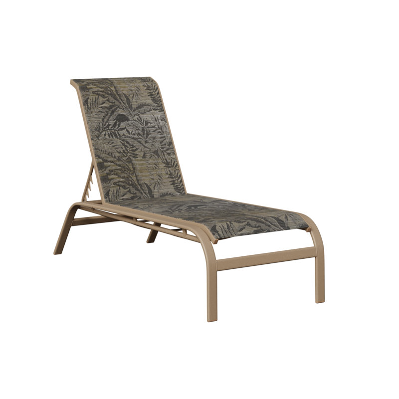 Méridienne berlinoise en aluminium avec accoudoirs Sumba Mocha, Chêne veiné de bois