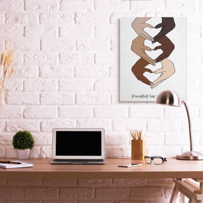 Impression d’art graphique, « Friendship Heart pose through Heart posture » par Lanie Loreth