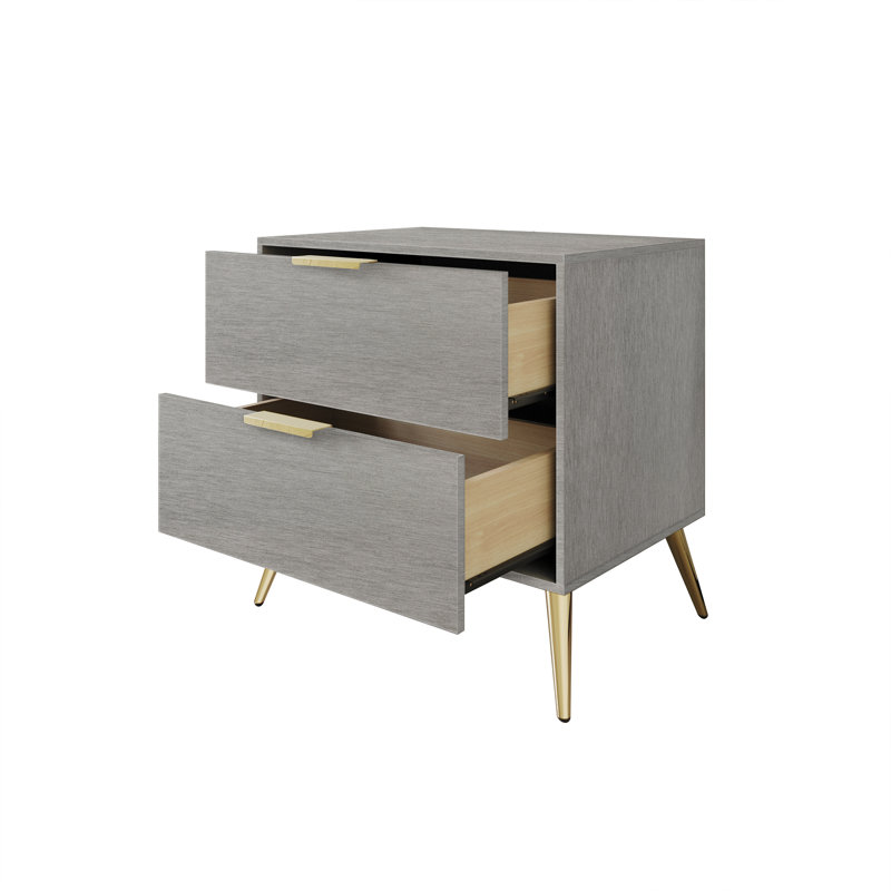 Rafiat 21.65'' W Nightstand, Silver