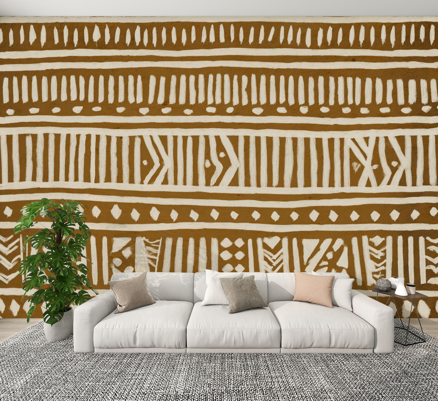Trabal Pvc Red Barrel Studio Peel and Stick Wallpaper abstract inspired tribal ...