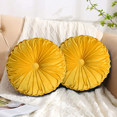  Velvet Round Throw Pillow