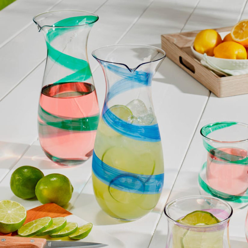 Swirl Carafe, Teal