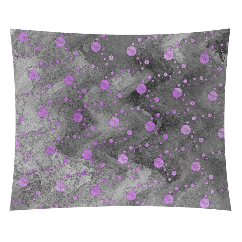 Tapisserie murale planète stars, H 60,50 po x l 81,50 po, Mauve