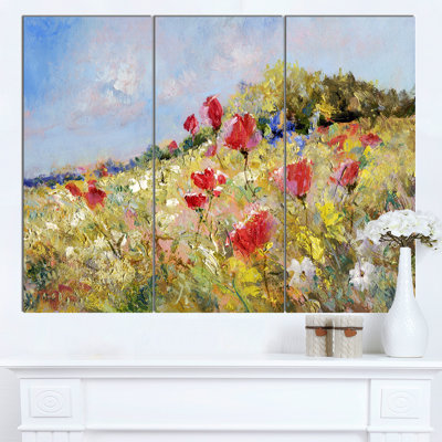 « painted », ensemble de 3 reproductions de photos sur toiles tendues "" "painted on summer pâturage"