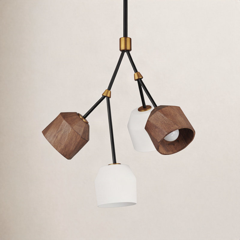 Luminaire suspendu géométrique unique Mirielle, H 24,25 po x l 21,75 po x P 21,75 po, 4