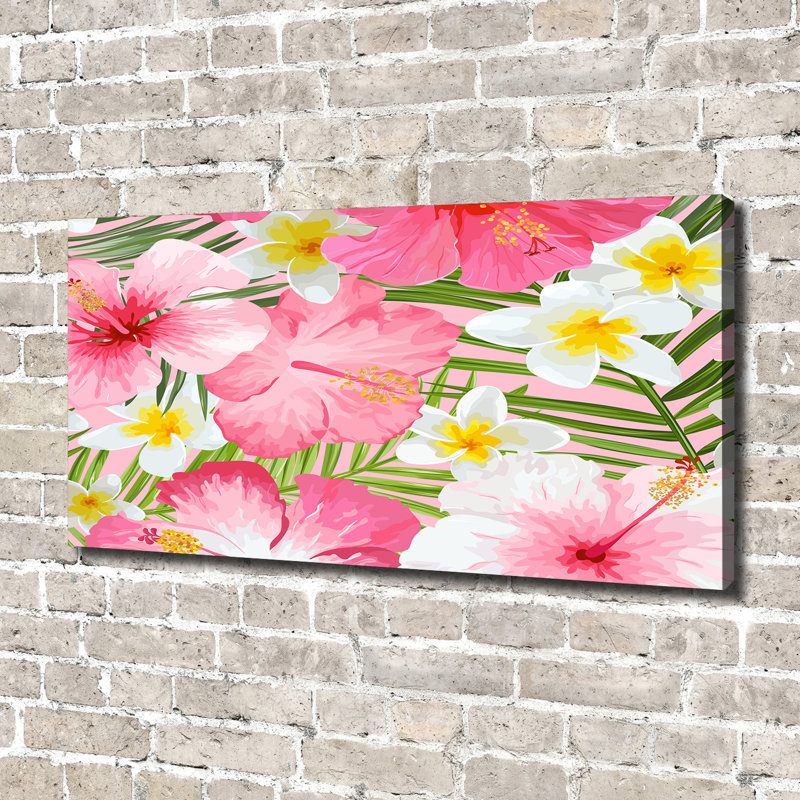 Tropical Flowers - Wrapped Canvas Print