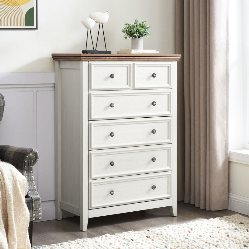 Commode 6 tiroirs Beige