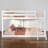 Low Twin over Twin Bunk Bed with Floating Backrest Set-1073595149