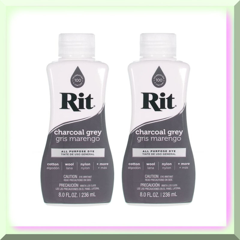 Scarlet Red Multi-Purpose Liquid Dye 8oz 2-Pack, Charcoal Gray