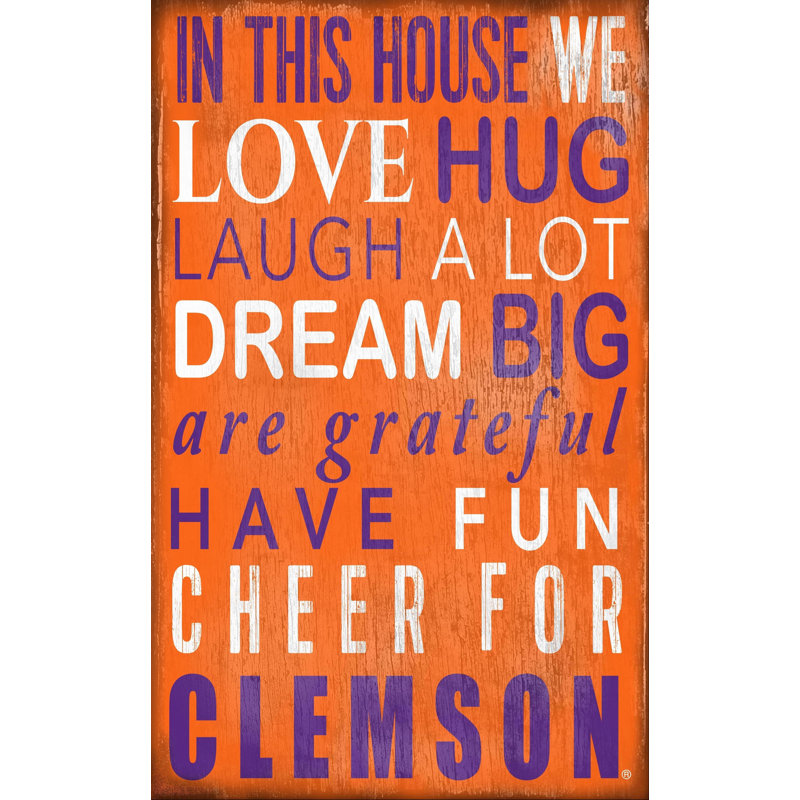 Décoration murale dans ce panneau maison NCAA, Tigers de Clemson