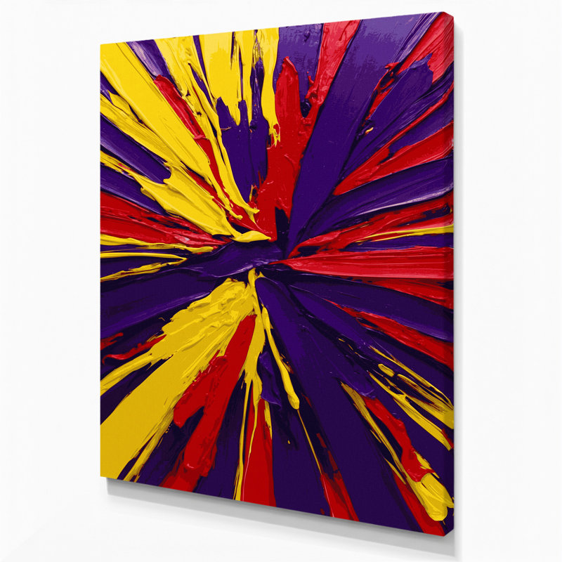 «Abstract Color Field 56», art mural sur toile mauve, H 14 po x l 11 po