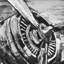 Imprimé d'hélice d'avion rétro | Art encadré-55637045