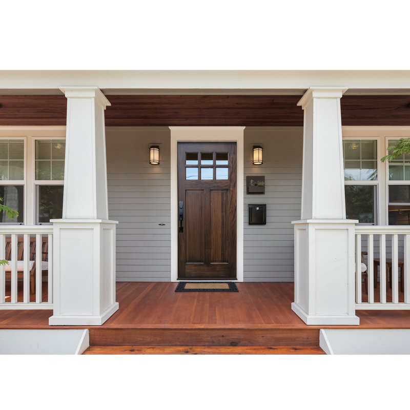 Creative Entryways 36x80 Mahogany Front Door with Textured Glass