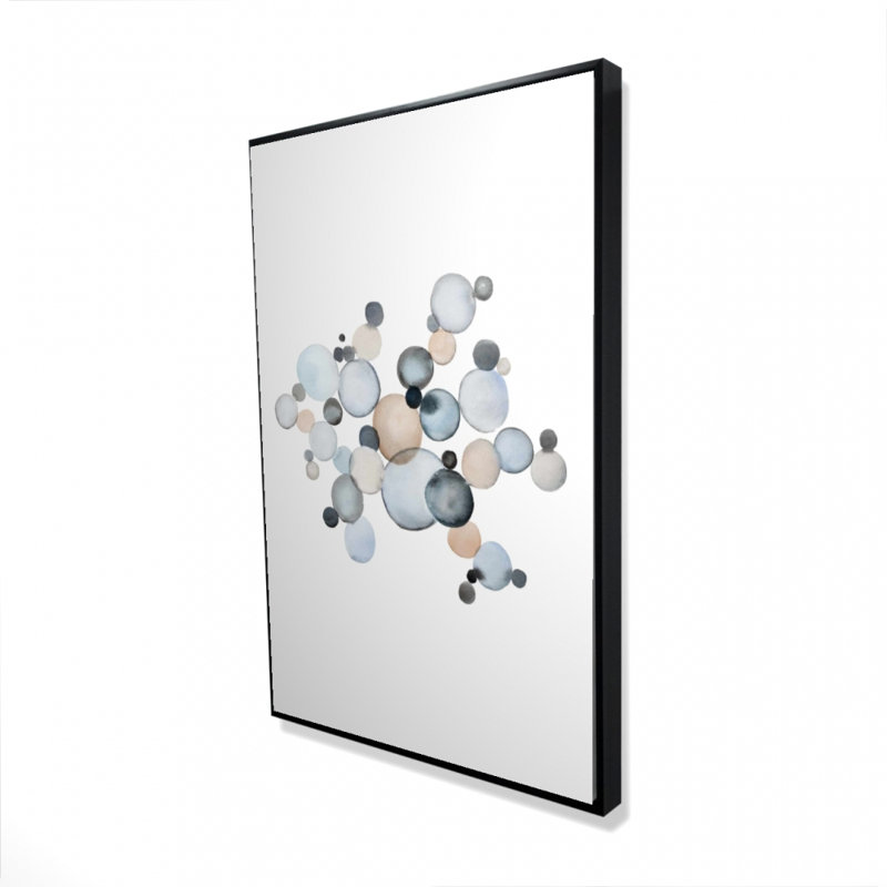 Grayish Bubbles Print On Canvas