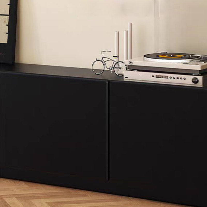 Meuble télé classique noir, 78.74"