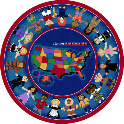 Educational I'm An American Area Rug