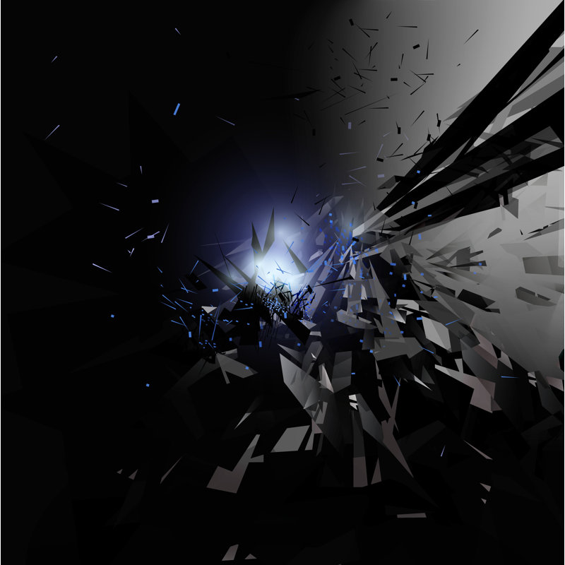 Prisco Explosion In Space Background - Wrapped Canvas Print, 30cm H x 30cm W x 3.8cm D