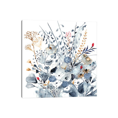 Indigo & Ochre I by Victoria Borges - Wrapped Canvas Painting