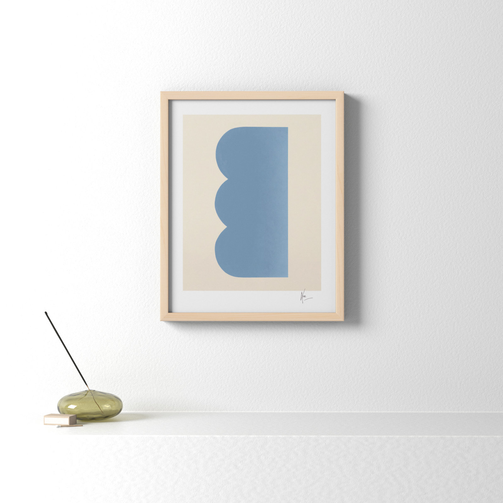 Keyhole 6 by Lee Lessem, 20" H x 16" W x 1.25" D, Maple Framed