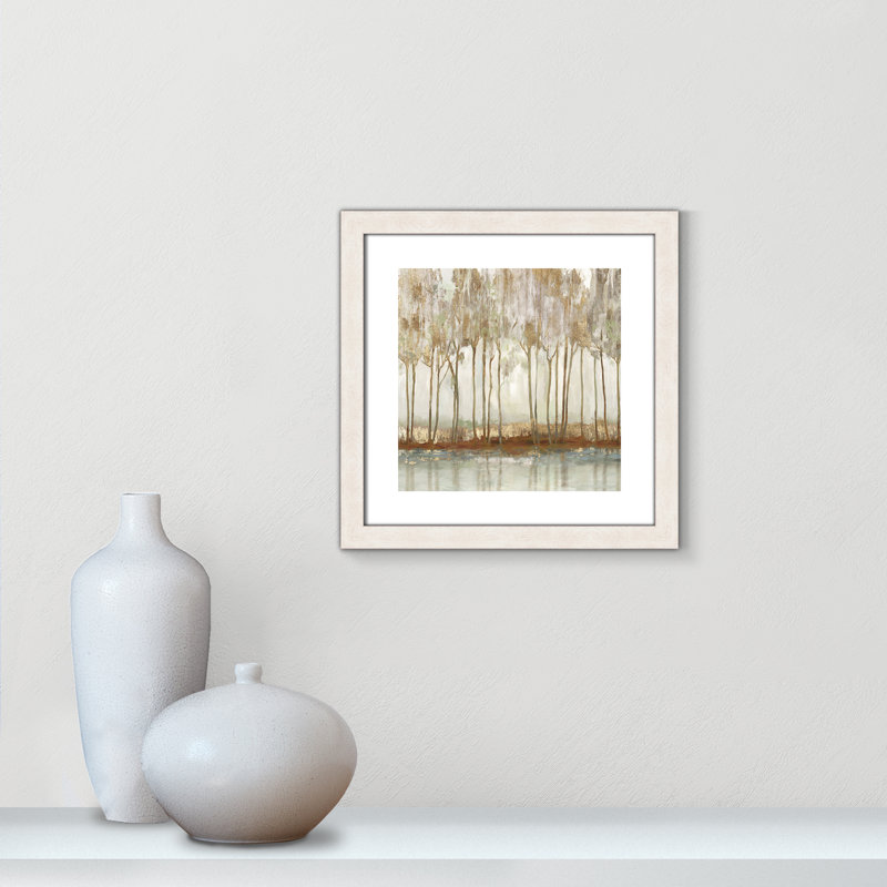 «Lynn Peak I» par Allison Pearce, H 17,5 po x l 17,5 po x P 1,125 po, Cadre à grain de bois blanc