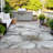 Machine Washable Indoor/Outdoor Xhevrie Silver Rug-111925261