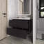Meuble-lavabo flottant avec deux tiroirs et lavabo Wengue-117825047